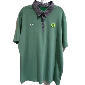 Nike Oregon Ducks Dri-FIT Polo Shirt Men's Size XL Green Golf Performance